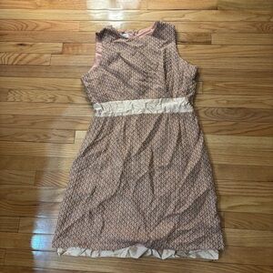 Sara Campbell Pink Tweed Dress - Size 14